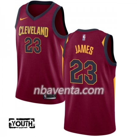 Camiseta Niños Cleveland Cavaliers LeBron James 23 Nike 2017-18 Rojo Swingman Camiseta Niños Cleveland Cavaliers LeBron James 23 Nike 2017-18 Rojo Swingman